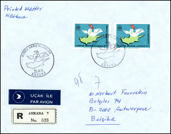 Timbre opération de la Paix à chypre sur LR