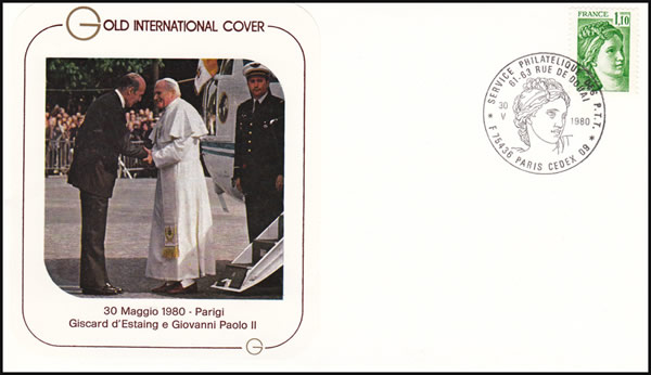 Visite de Jean-Paul II au Présdent Giscard d'Estaing