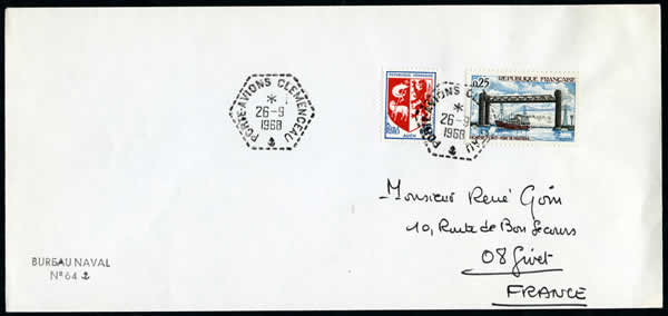 Porte-avion Clémenceau  en Polynésie