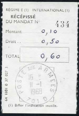 récépissé BPM 701D