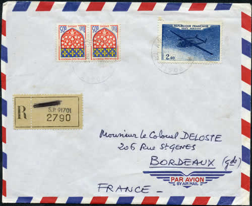 Lettre recommandée du SP 91701