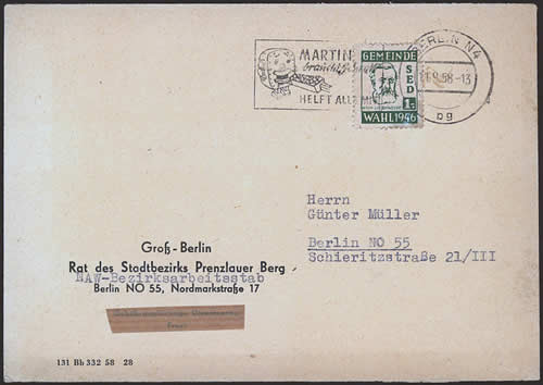 Vignette SED sur lettre