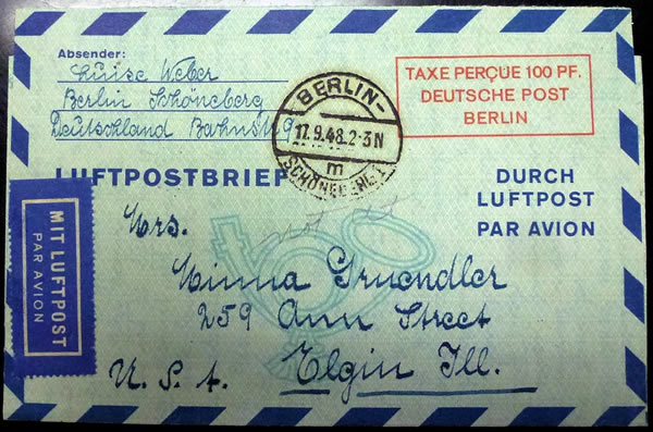 Aérogramme LF1 type 1