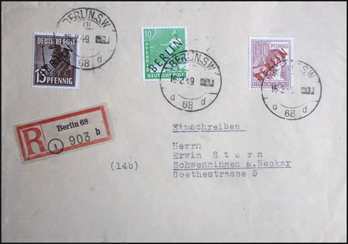 Affranchissement mixte surcharge noire et rouge