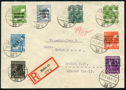 Affranchissement multiple de quatre émissions