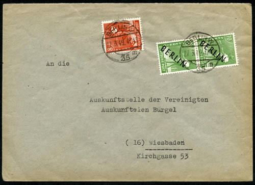 Affranchissement mixte fin mars 1949