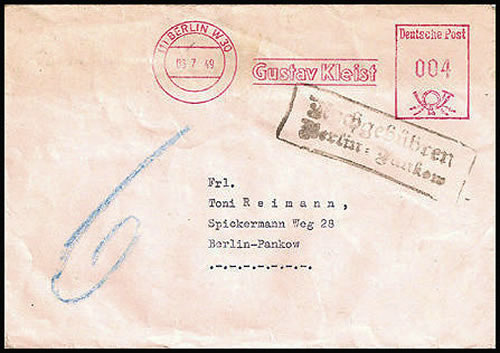 Affranchissement par EMA refusée juillet 49