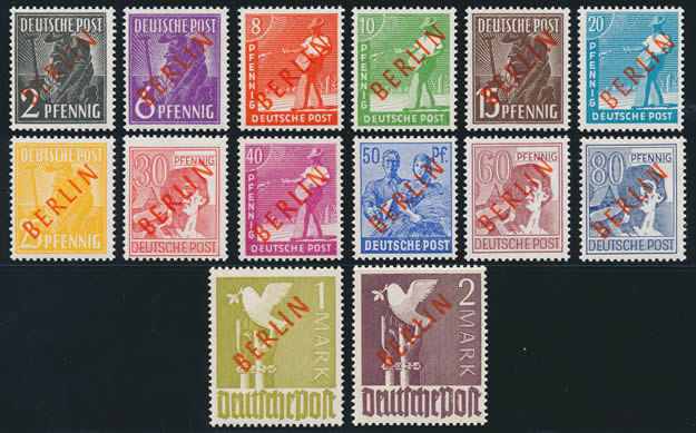 Série complète surcharge rouge