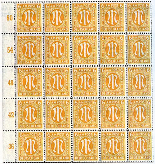 Panneau de 50 timbres du carnet