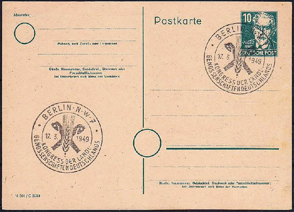 Congrès des coopératives agricoles en SBZ 1949