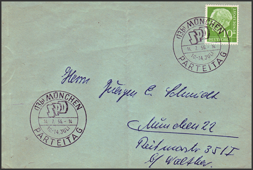 Congrès du SPD Münich juillet 1956