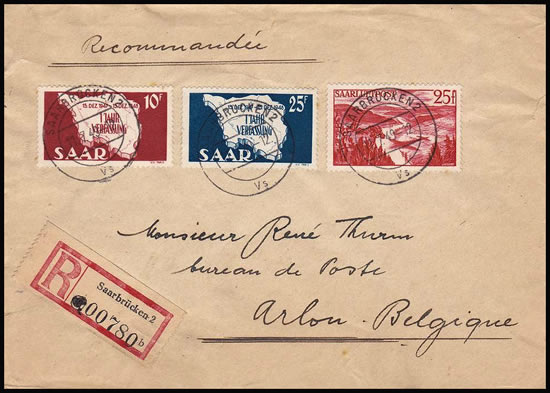 Timbres de la Consitution sur lettre recommandée au tarif