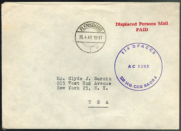 Courrier des personnes déplacées