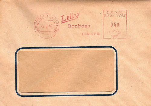 EMA de sarre légende Beutsche Bundespost