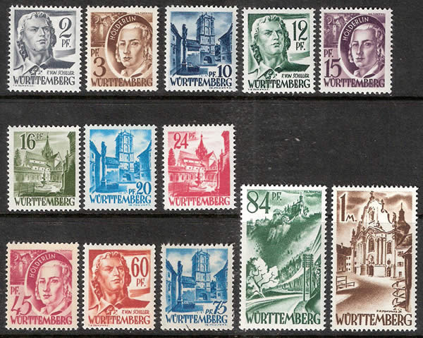 Emission du Würtemberg 1947