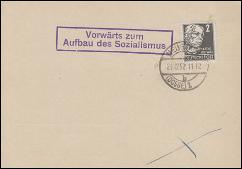 Griffe encadrée "en vant vers le socialisme !"