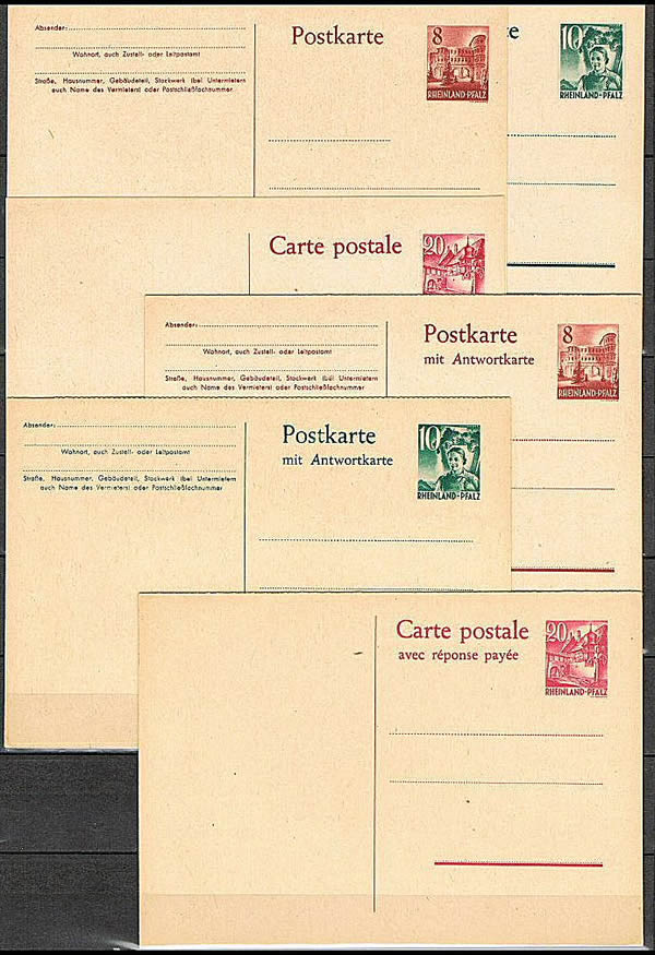 Entiers postaux Rheinland-Pfalz