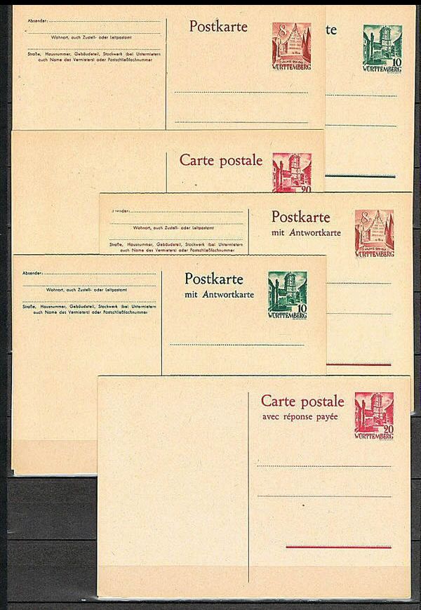 Entiers postaux Wurttenberg