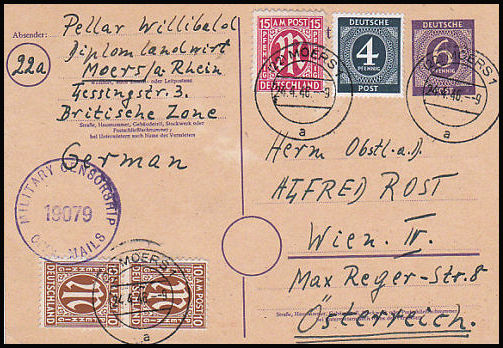 Entier postal AAS avec affranchissement complémentaire pour l'Autriche