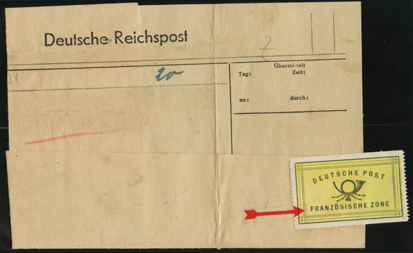étiquette de fermeture des télégrammes en zone française