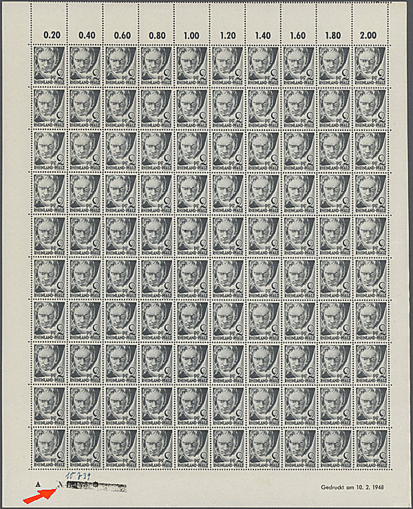 Feuille avec numéro corrigé