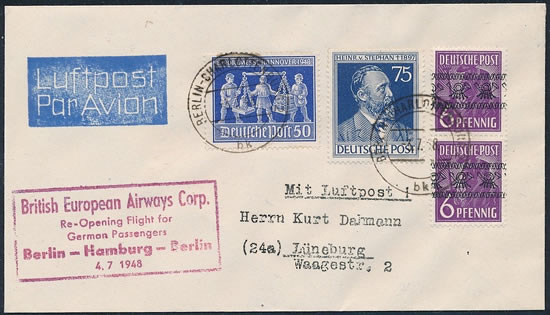 Reouverture des lignes au départ de Berlin pour les Allemands 4/7/48