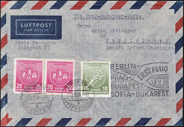 Premier vol Lufthansa (RDA) vers les pays de l'Est