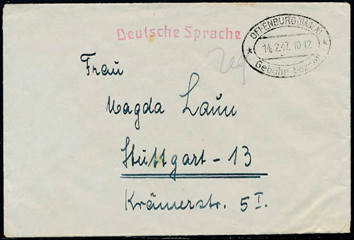 Marque de Port-payé février 1947