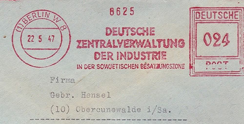 EMA gestion centrale de l'Industrie en SBZ