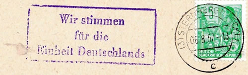Griffe Notre voix pour l'unité de l'allemagne