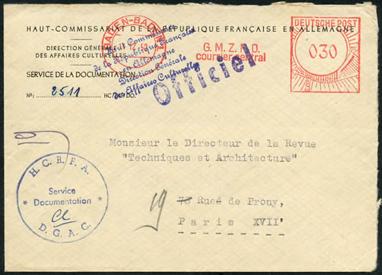 Lettre du haut-Commissariat avec EMA du gouvernement militaire