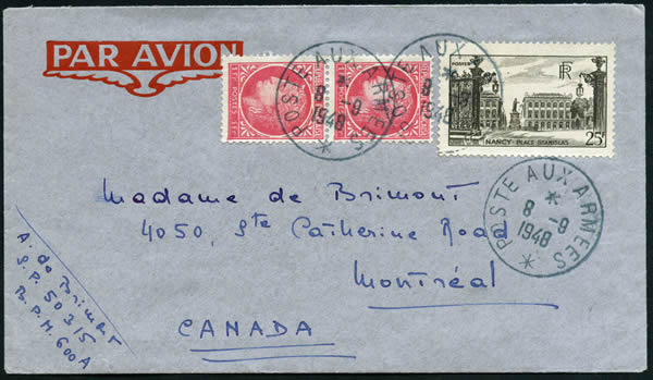 Lettre française de Berlin pour le Canada pendant le Blocus