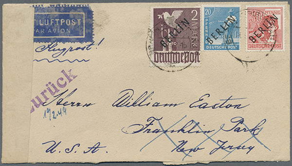 Lettre refoulée par la douane