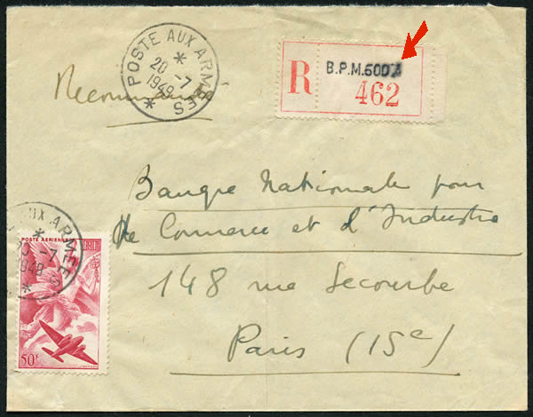 Lettre recommandée du BPM 600A