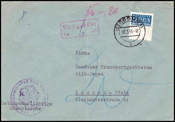 Notopfer taxe fiscale payée au départ port payé par le destinataire