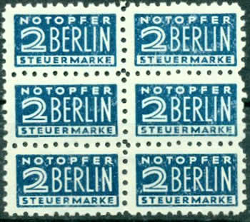 bloc de 6 du Notopfer 