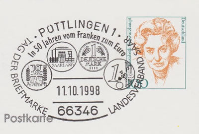 Oblitération 50 ans du franc à l'Euro