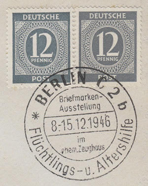 Oblitération temporaire exposition pour les réfugiés