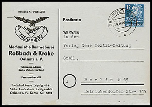 Imprimé de la DDR non taxé à l'arrivée (premiers jours)