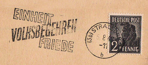 OMEC 1948 SBZ Unité Initiative populaire Paix