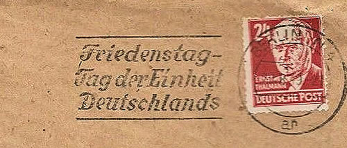 Omec Journée de la Pais et de l'unité de l'Allemagne aout 1948