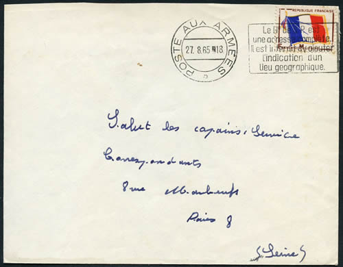 OMEC Poste aux-armées le No de BPM...