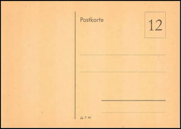 Entier carte Postale OPD Trèves type 1