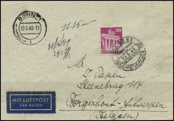 proclamation de la  loi fondamentale de la RFA