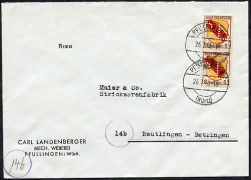 Perforés ZOF sur lettre