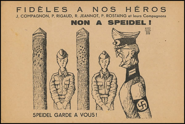 carte de pétition NON à SPEIDEL