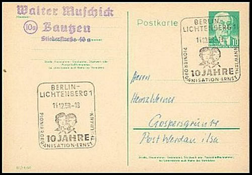 Oblitération temporaire dixième anniversaire des Pionners