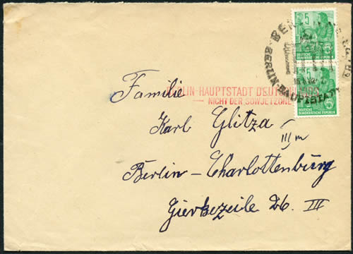 Griffe Berlin capitale de l'Allemagne, pas de la zone soviétique