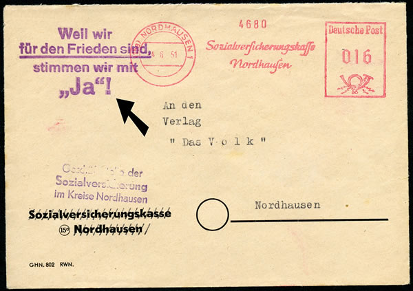 Vote contre la remilitarisation de l'Allemagne