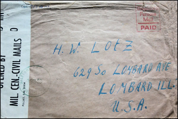 Lettre de personne déplacée